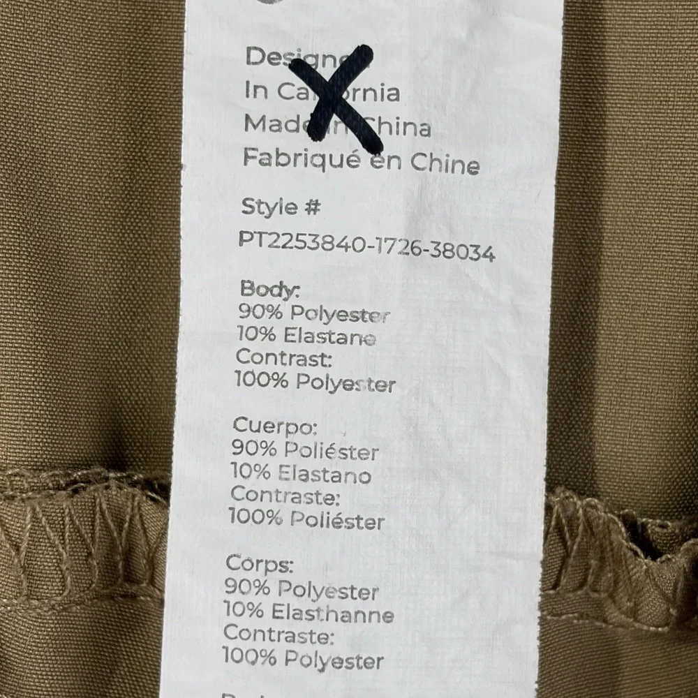 Fabletics The Only Pant Mens 38x34 Beige Chino Athleisure Casual‎